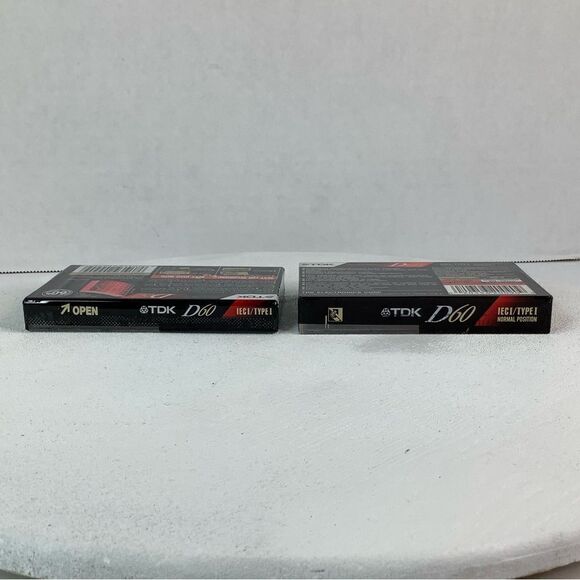 New! Sealed TDK D60 IECI Type I Normal Position 60 MIN Cassette Tape Set of 4 - Picture 4 of 7